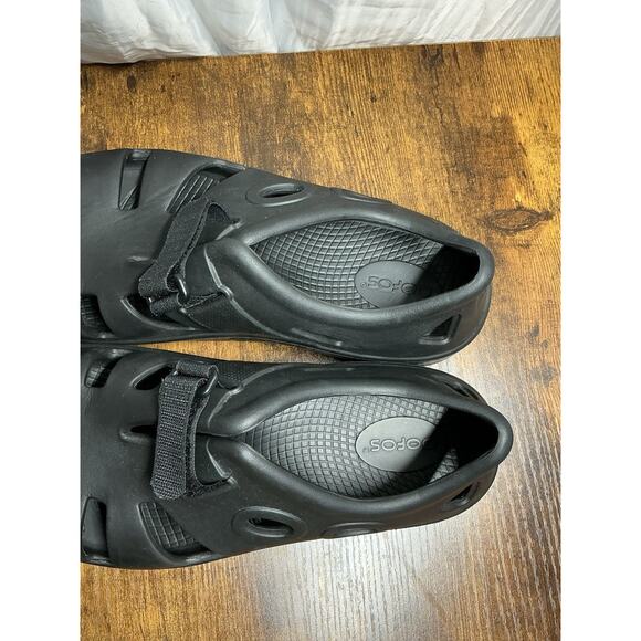 OOFOS Oocandoo Recovery Sandals Black Unisex Men's 8/Women's 10/ EUR 41 - Picture 4 of 11